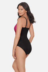 Starr One Piece in Petali Rosa Black/Multi | Miraclesuit