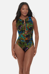 Swizzle One Piece in Amazonia Blue/Multi | Miraclesuit