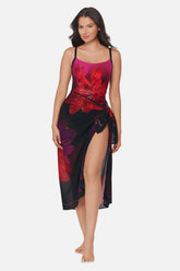 Pareo Cover Up in Petali Rosa Black/Multi | Miraclesuit