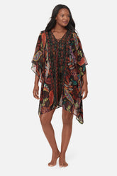 Caftan Cover Up in Pluma Orla Black/Multi | Miraclesuit