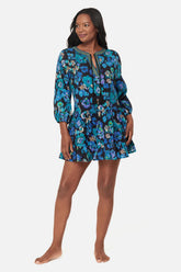 Beach Dress Cover Up in Secret Garden Black/Multi | Miraclesuit