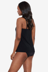 Dazzle Tankini Top Black | Miraclesuit