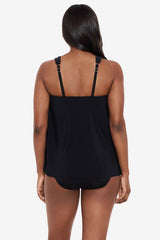 Dazzle Tankini Top Black | Miraclesuit