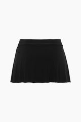 Jersey Tennis Skirt Swim Bottom Black | Miraclesuit