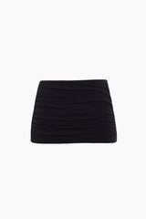 Shirred Skirt Swim Bottom Black | Miraclesuit