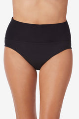 Amoressa Gimlet Folded Waist Pant Swim Bottom Black | Miraclesuit
