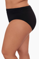 Magicsuit Plus Size Shirred Jersey Swim Bottom Black | Miraclesuit