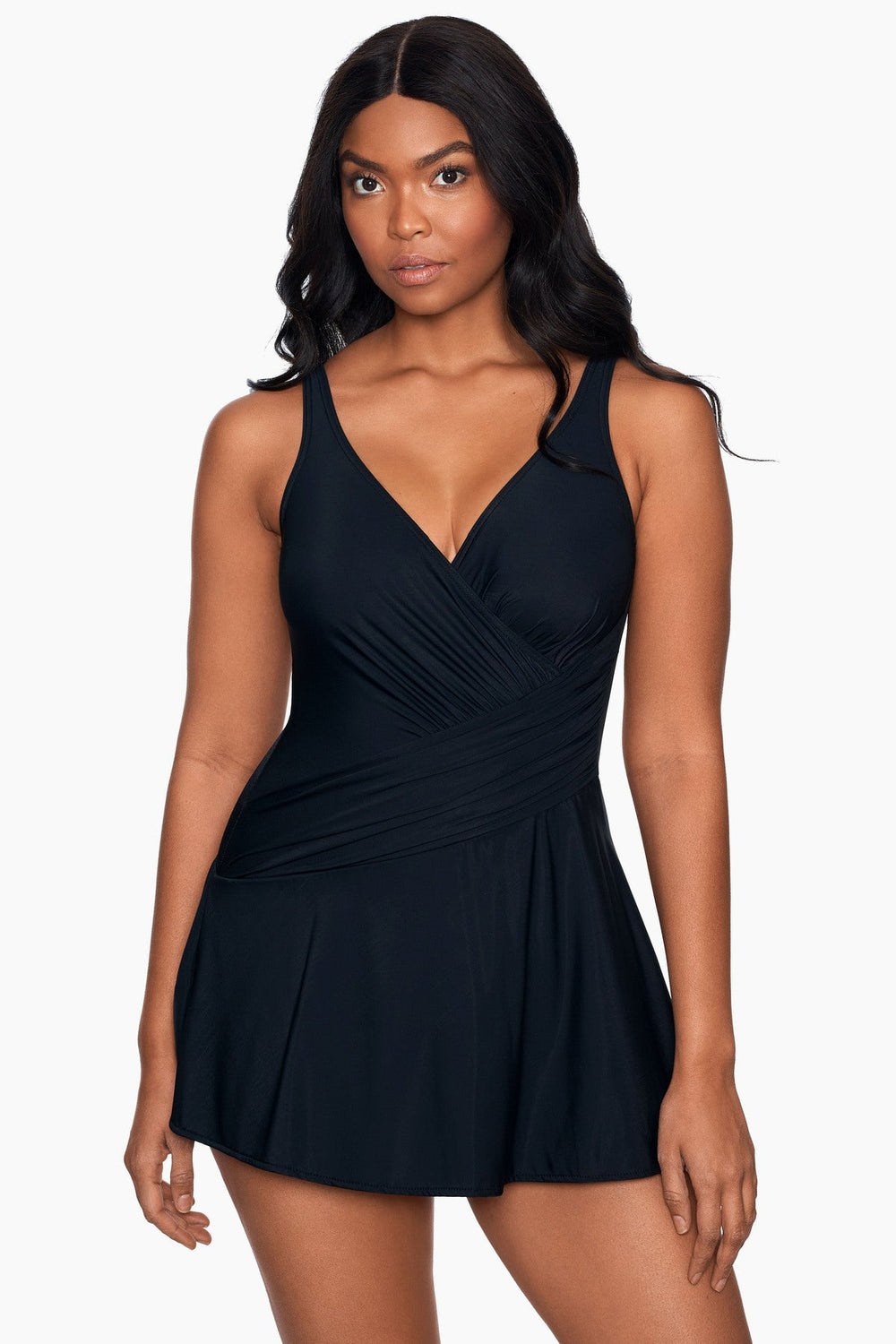 Aurora Swim Dress Black | Miraclesuit