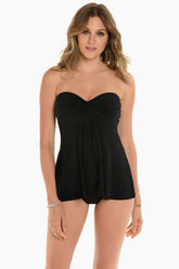 Rock Solid Cadiz Bandeau Tankini Black | Miraclesuit