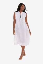 Pleated Beach Dress Cover Up White | Miraclesuit