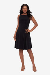 Body by Remi Fit & Flair Shaping Dress in Black Black | Miraclesuit