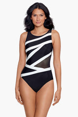 Spectra Somerpointe One Piece Swimsuit Black/White | Miraclesuit
