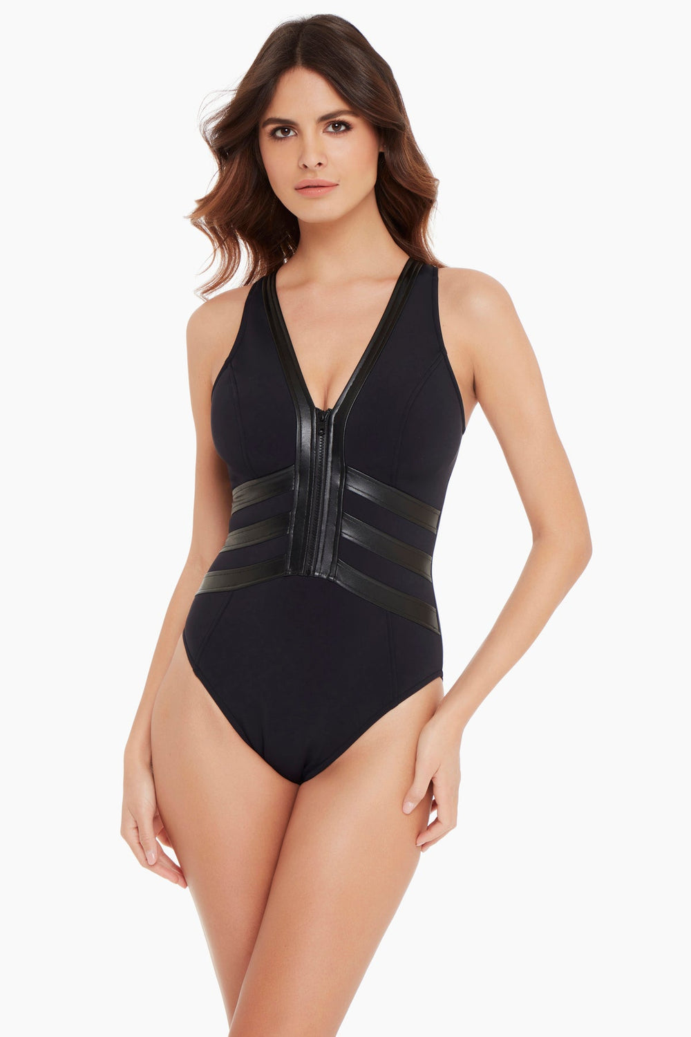 Magicsuit Moto Chic Sean One Piece Swimsuit Black | Miraclesuit