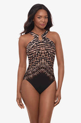 Topkapi Aphrodite One Piece Swimsuit Black/Multi | Miraclesuit