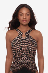 Topkapi Aphrodite One Piece Swimsuit Black/Multi | Miraclesuit