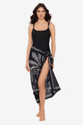 Magicsuit Hearts Of Palm Pareo Swimwear Cover Up Black/Multi | Miraclesuit