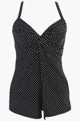 Pin Point Love Knot Tankini DD-Cup Black/White | Miraclesuit