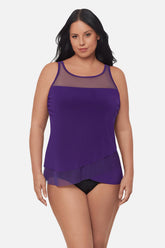 Plus Size Mirage Tankini Top Mulberry | Miraclesuit