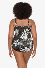 Plus Size Elle Dorado Sanibel One Piece Swimsuit Black/Multi | Miraclesuit