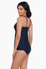 Surplice Underwire Tankini D-DDD Cups Midnight | Miraclesuit