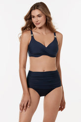 Underwire Surplice Bra Top Midnight | Miraclesuit