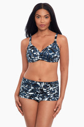 Shimmer Shadows Norma Jean Retro Swim Bottom Silver | Miraclesuit