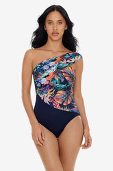 Goddess One Piece in Belize Navy/Multi | Miraclesuit