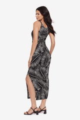 Body by Maxi Shaping Dress in Palmera Black/White | Miraclesuit