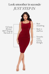 Diva Shaping Dress in Crimson Crimson | Miraclesuit
