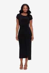 Body by Loki Wrap Front Shaping Dress in Black Black | Miraclesuit