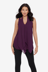 Soft Georgette Layered Tunic in Plum Plum | Miraclesuit