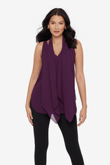 Soft Georgette Layered Tunic in Plum Plum | Miraclesuit