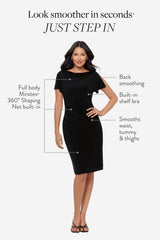 Body by Zari Shaping Dress in Black Black | Miraclesuit