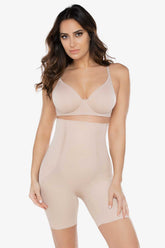 Hi-Waist Mid Thigh Slimmer Warm Beige/Nude | Miraclesuit