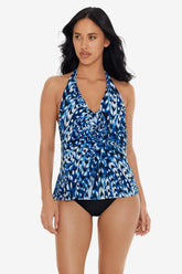 Sophie Tankini Top in Quill Blue/Multi | Miraclesuit