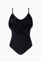 Magicsuit Fringe Blaire One Piece Swimsuit Black | Miraclesuit