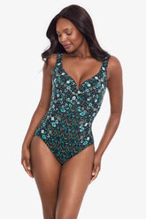 Bijoux Criss Cross Escape One Piece Swimsuit Black/Multi | Miraclesuit