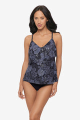 Magicsuit Shell Beach Chloe Tankini Top Black/Multi | Miraclesuit
