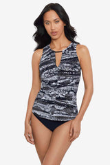 Magicsuit Za'Atar Chanae Tankini Top Black/Grey | Miraclesuit