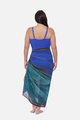 Plus Size Pareo Cover Up in Maldiva Blue/Multi | Miraclesuit
