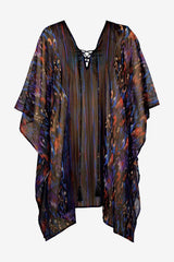 Tapiz Caftan Swim Cover Up Black/Multi | Miraclesuit