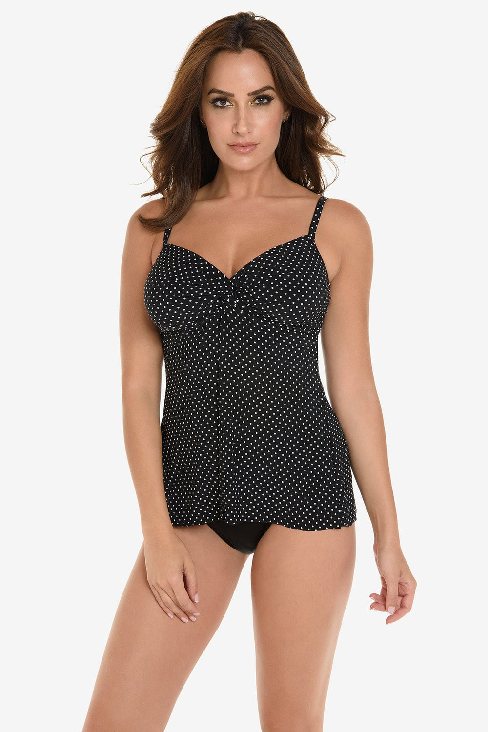 Pin Point Roswell Tankini Black/White | Miraclesuit