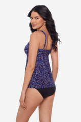 Spotlight Ayla Tankini Top Plum/Multi | Miraclesuit
