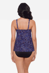 Spotlight Ayla Tankini Top Plum/Multi | Miraclesuit