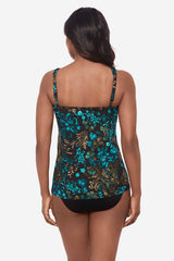 Flor De Mare Mirage Tankini Top Black/Multi | Miraclesuit