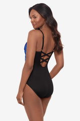 Paka Mayan Temptation One Piece Swimsuit Blue/Black | Miraclesuit