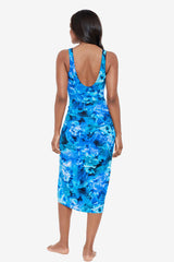 Sous Marine Long Sarong Swim Cover Up Blue/Multi | Miraclesuit