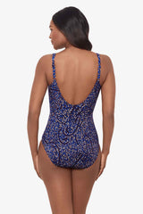 Spotlight Oceanus One Piece Swimsuit DD-Cup Plum/Multi | Miraclesuit