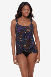 Tapiz Dazzle Tankini Top DD-Cup Black/Multi | Miraclesuit