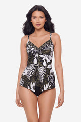 Elle Dorado Love Knot Tankini Top DD-Cup Black/Multi | Miraclesuit